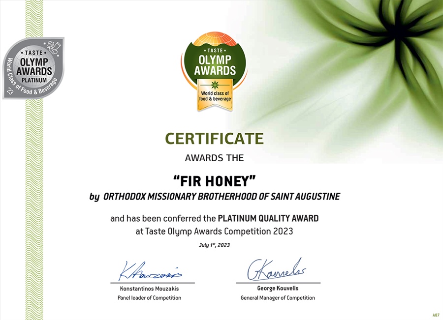 A87 FIR HONEY ORTHODOX MISSIONARY BROTHERHOOD OF SAINT AUGUSTINE